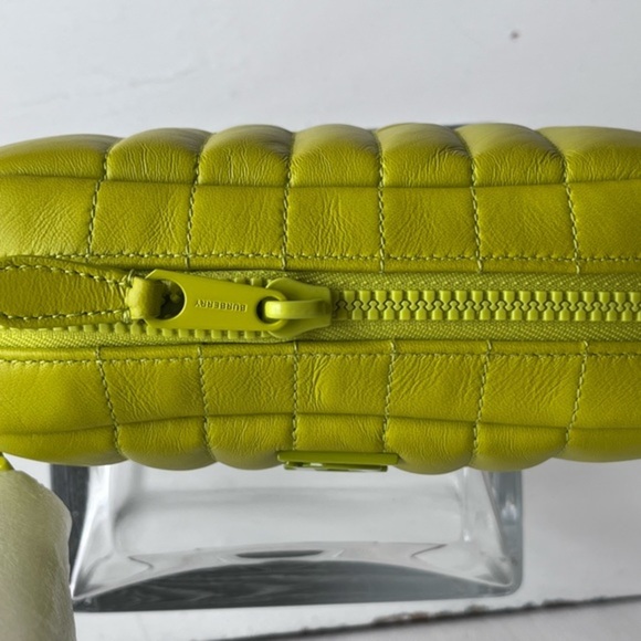 BURBERRY NWT BNIB Mini Lola Quilted Leather Camera Bag Vivid Lime - Picture 10 of 14